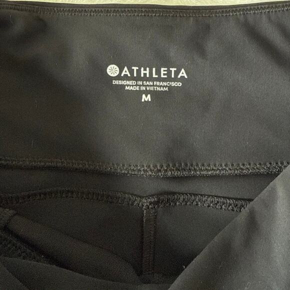 Athleta Stellar Tight Pull On Leggings Black Sz M City Travel Commute 870815 - Picture 8 of 12